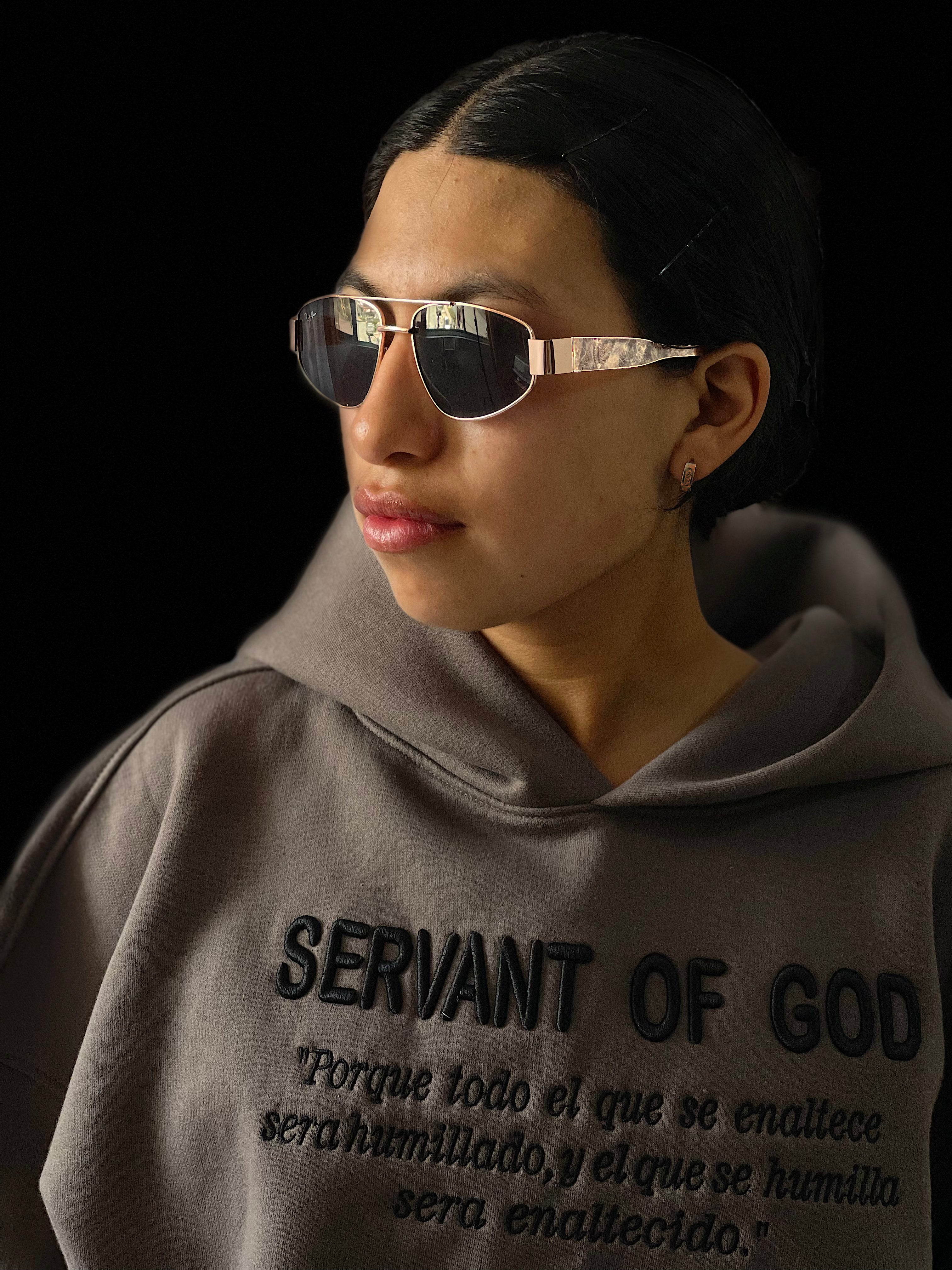 Conjunto SERVANT OF GOD - Sudadera + Buzo Baggy Unisex gris topo