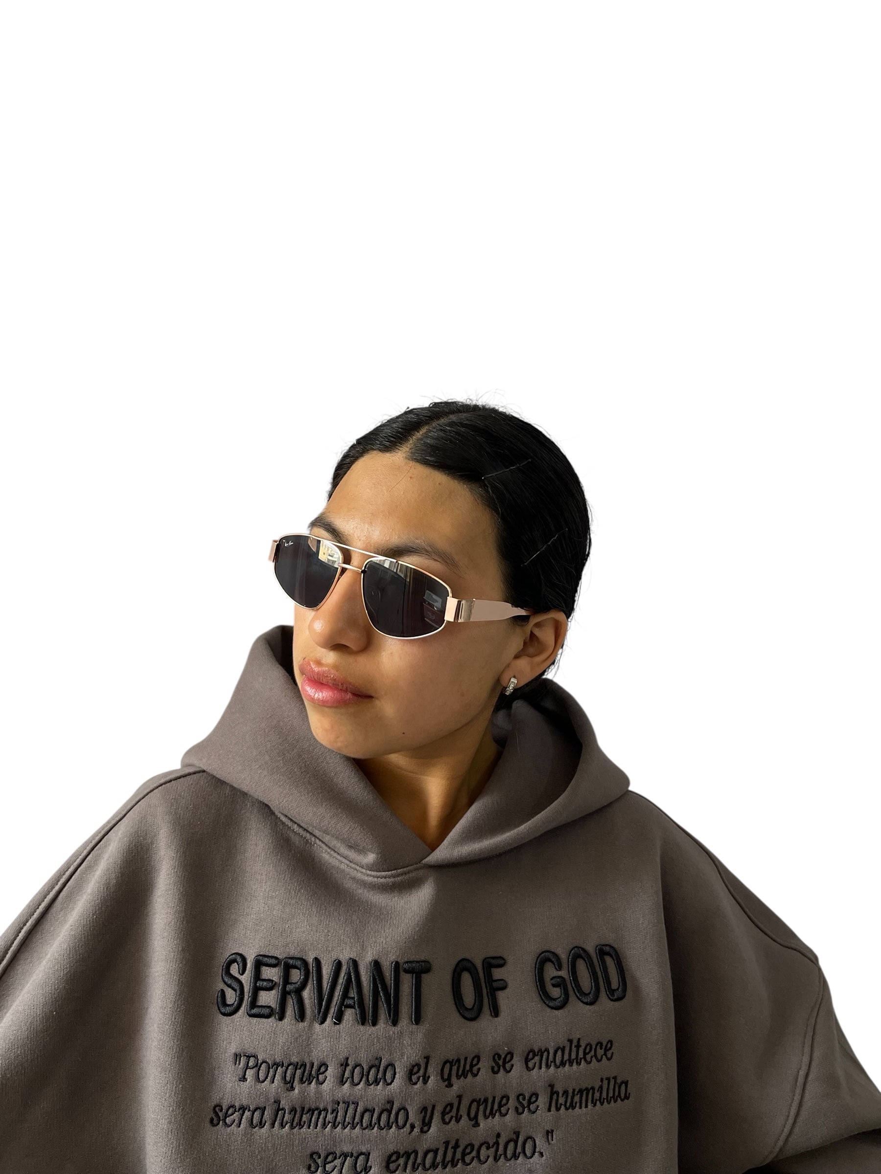 Conjunto SERVANT OF GOD - Sudadera + Buzo Baggy Unisex gris topo