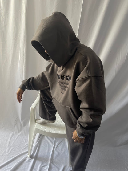 Conjunto SERVANT OF GOD - Sudadera + Buzo Baggy Unisex gris topo